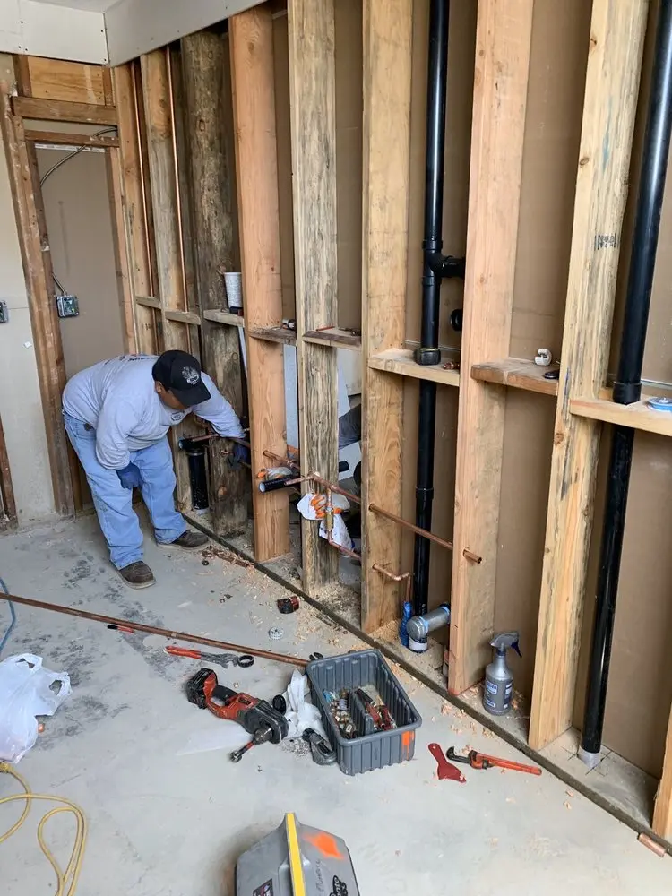 Commercial rough-in plumbing for Gas Line Repair in Chesterton
